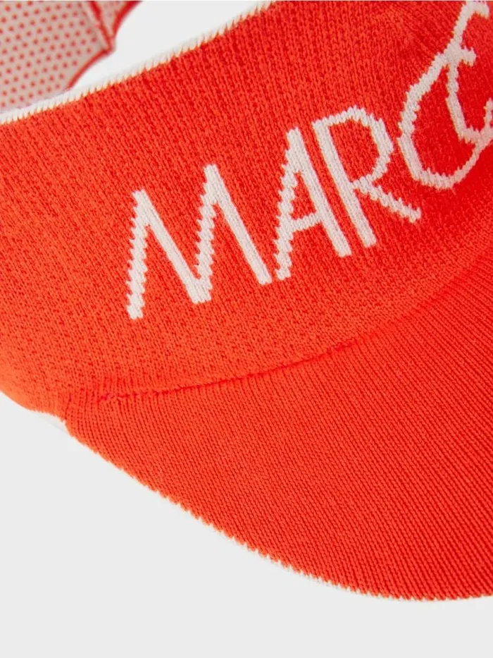 Accessoires Damen Marc Cain Visor Cap Aus Technischem Strick Campari