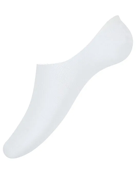 Accessorize 3pk Basic Bamboo Footsie Socks White Women Socks and Tights