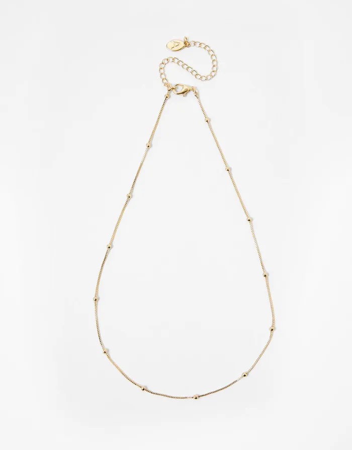 Accessorize Beaded Chain Necklace Gold Women Necklaces