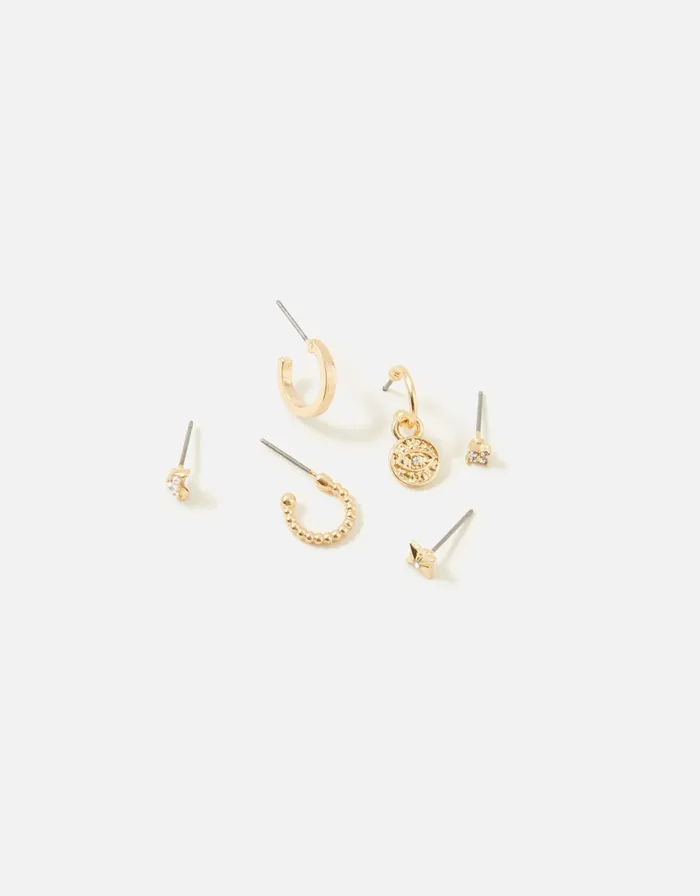 Accessorize Blue Harvest Pearl Stud And Hoop Pack Women Earrings
