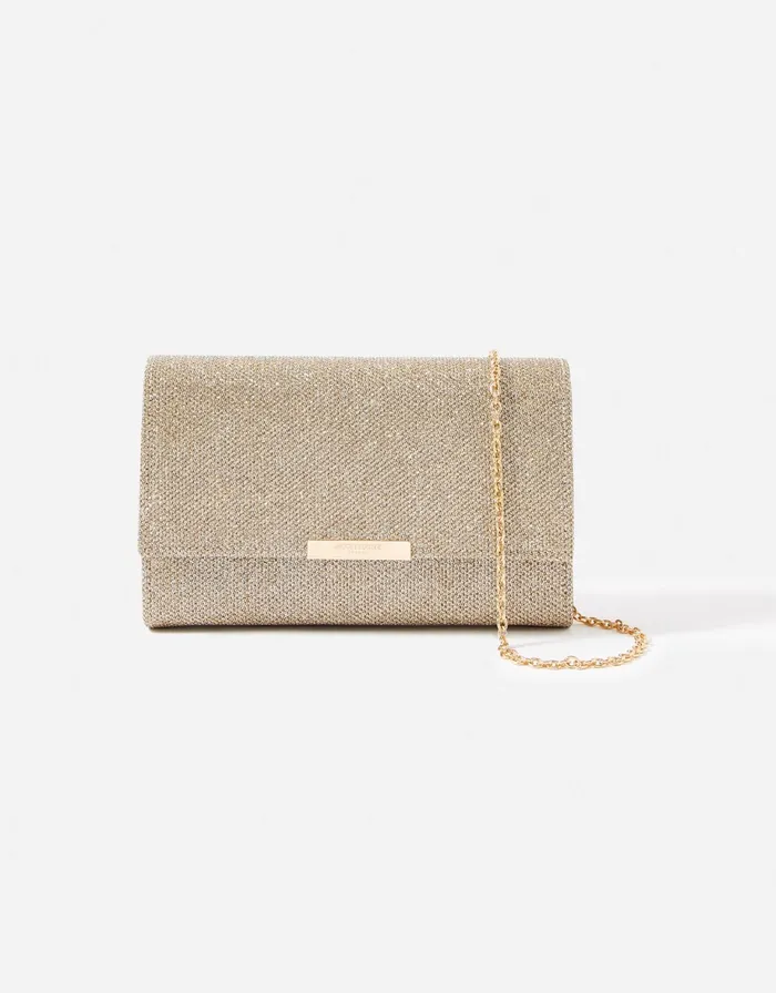 Accessorize Box Clutch Bag Gold Women Clutch Bags