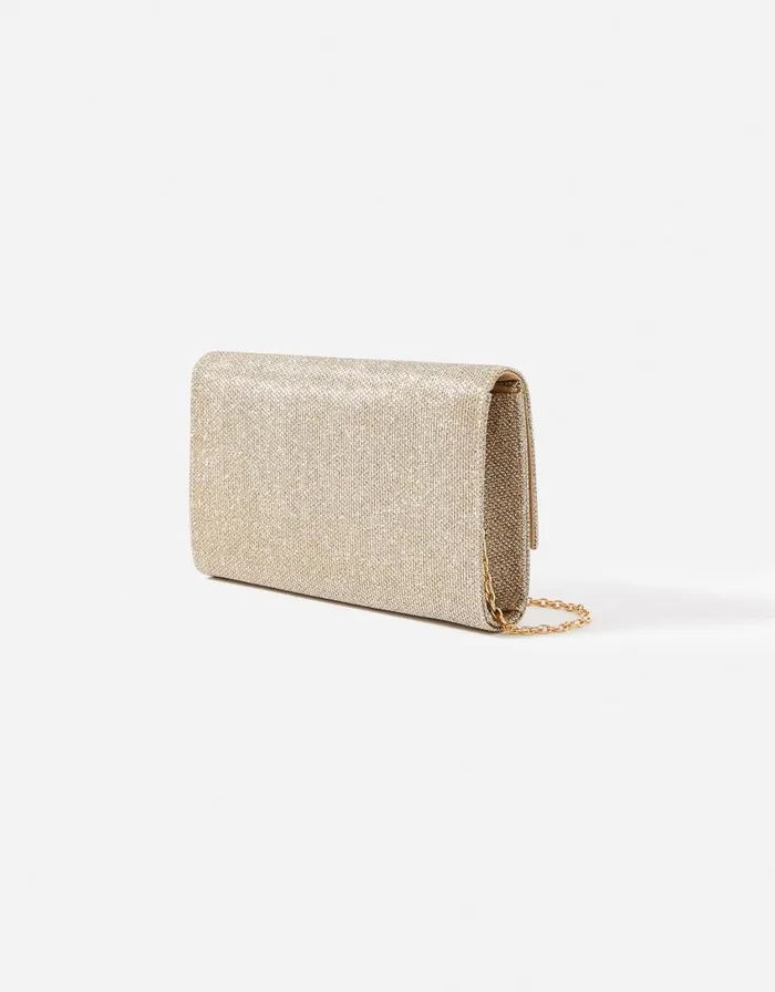 Accessorize Box Clutch Bag Gold Women Clutch Bags