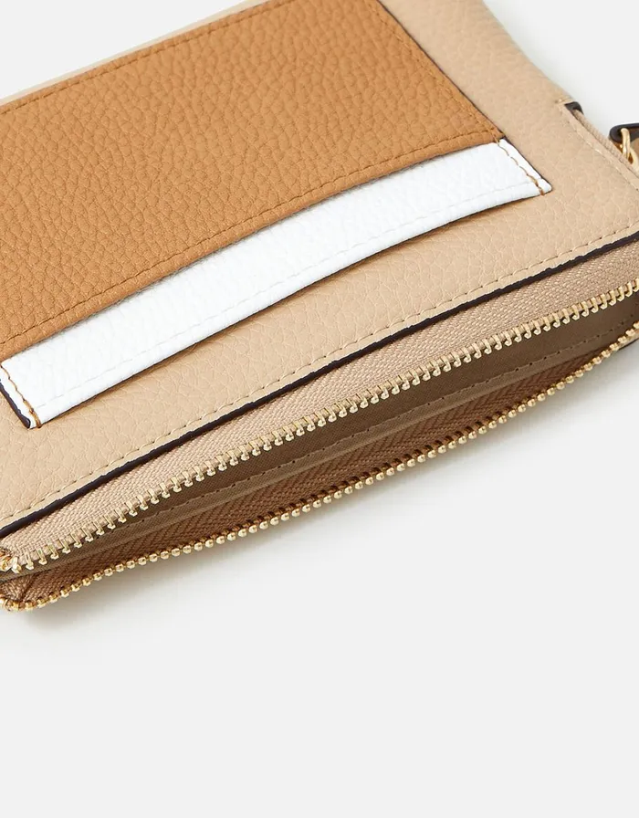 Accessorize Colour Block Coin Purse Nude Nude Women Purses and Wallets