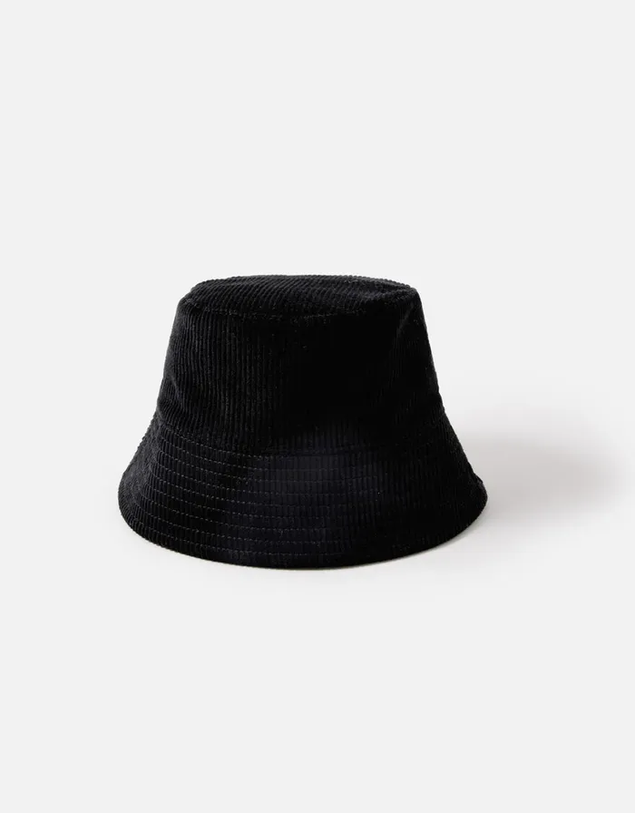 Accessorize Cord Bucket Hat Black Black Women Hats
