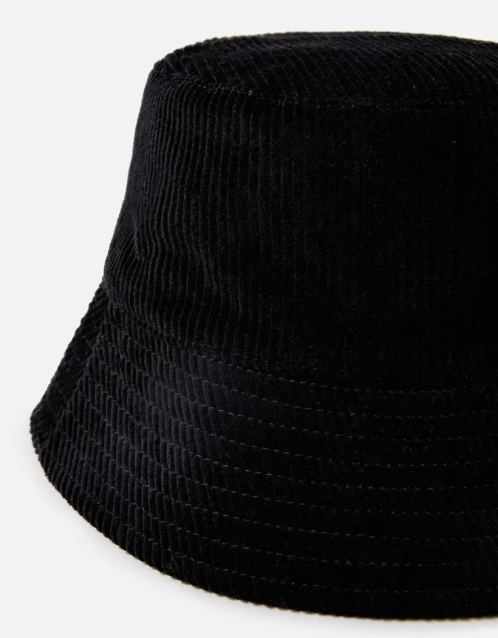 Accessorize Cord Bucket Hat Black Black Women Hats