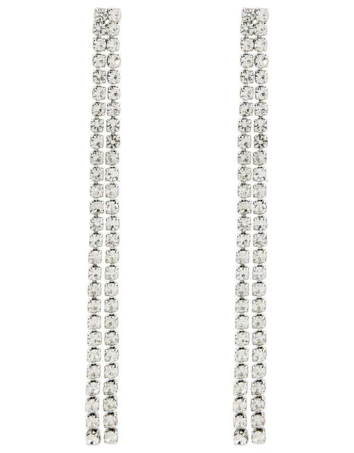 Accessorize Crystal Cupchain Slinky Drop Earrings Women Earrings