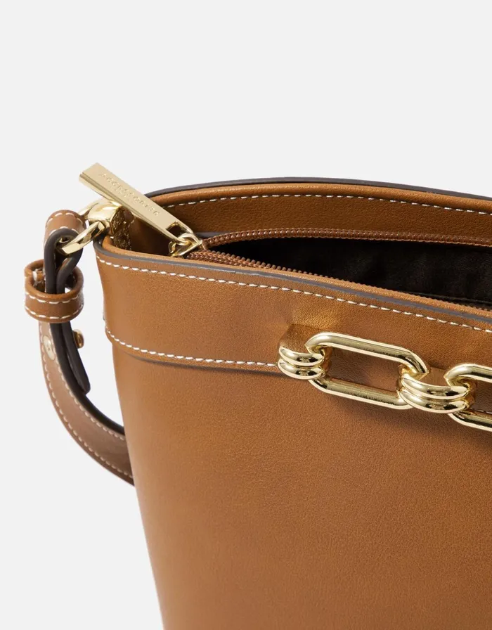 Accessorize Danielle Detail CrossBody Bag Tan Tan Women Vegan Bags Backpacks and Purses