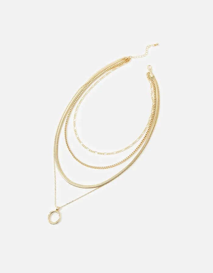 Accessorize Eye Candy Circle Multirow Necklace Women Necklaces