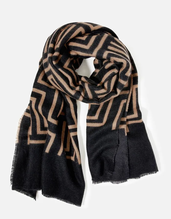 Accessorize Firenze Geo Print Blanket Scarf Women Scarves