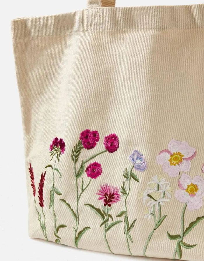 Accessorize Floral Embroidered Shopper Bag Women Tote and Shopper Bags