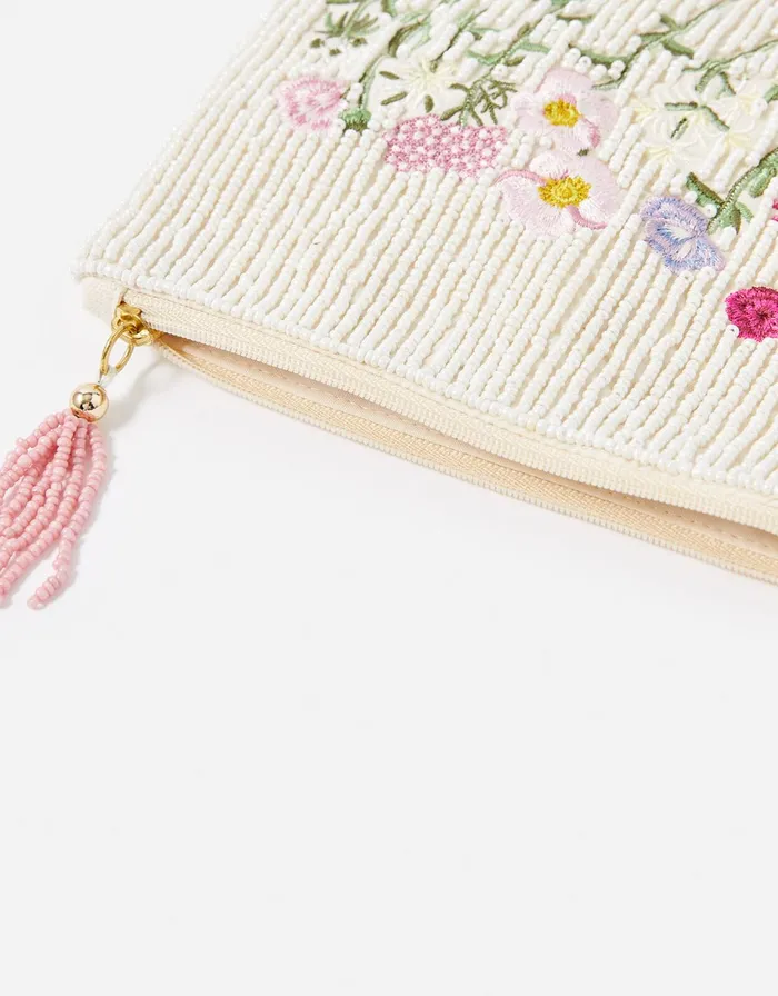 Accessorize Flower Beaded Pouch Women Purses and Wallets