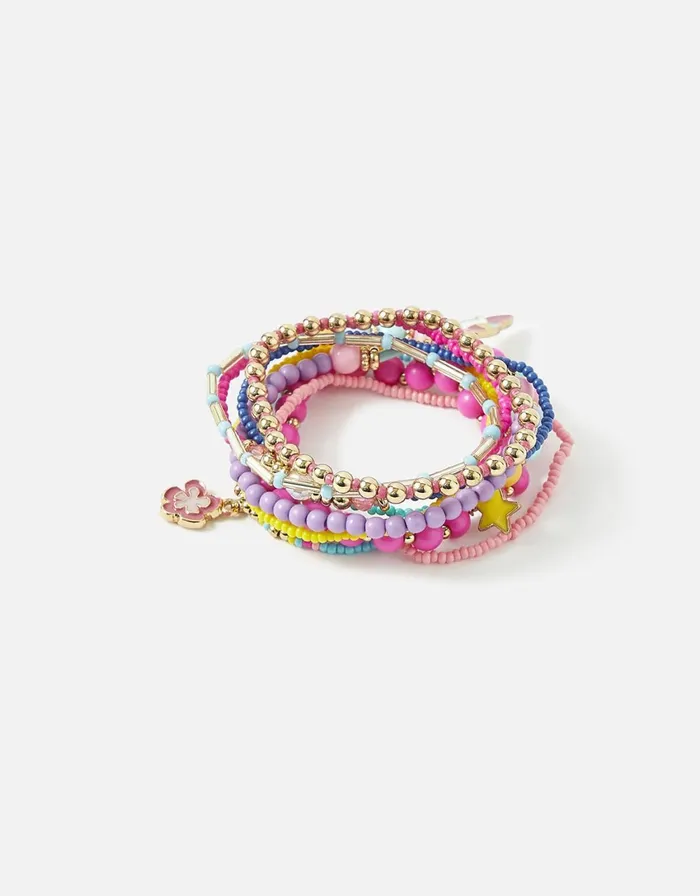 Accessorize Girls Charm Festival Bracelet Multipack Girls Jewellery