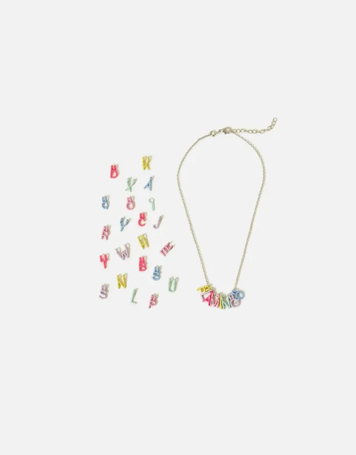 Accessorize Girls Make Your Own Letter Necklace Girls Jewellery
