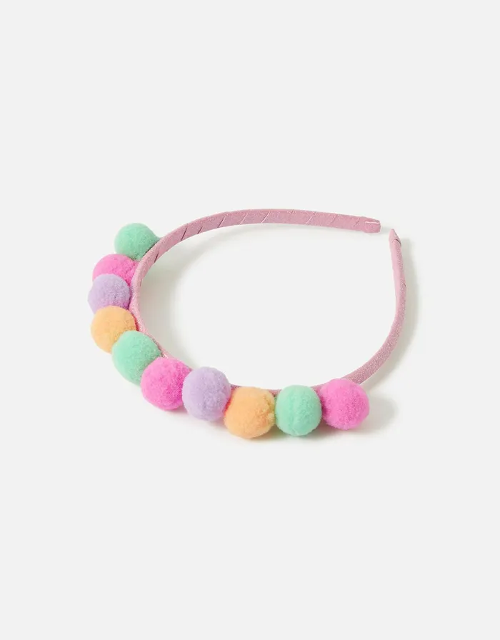 Accessorize Girls PomPom Headband Girls Hair Accessories