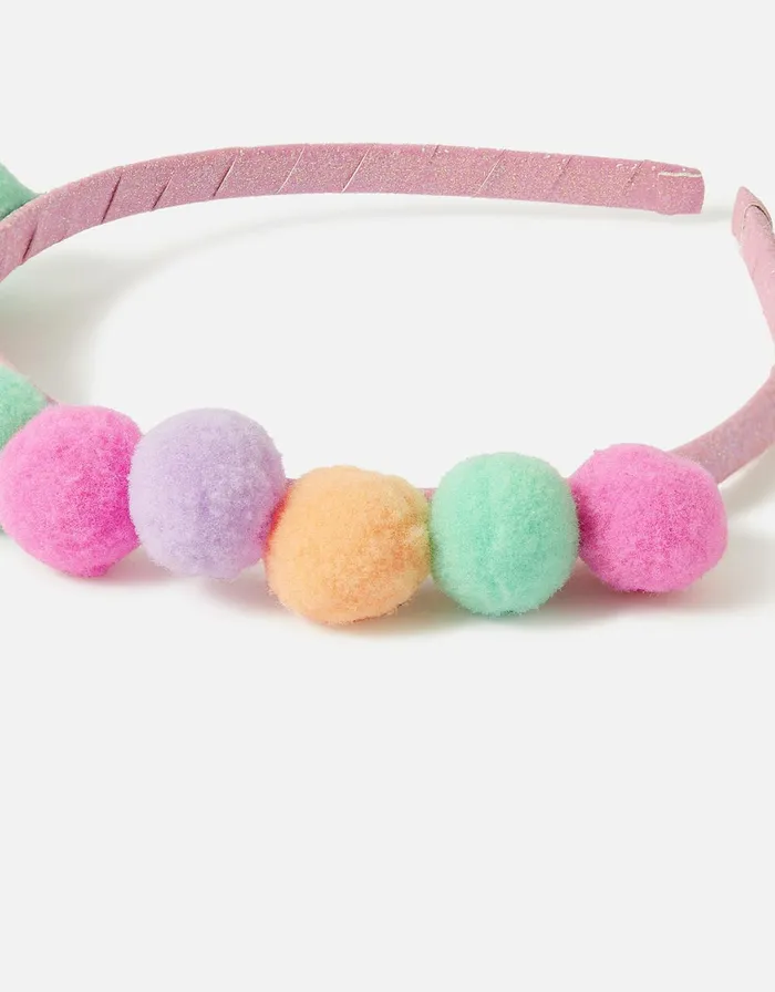 Accessorize Girls PomPom Headband Girls Hair Accessories