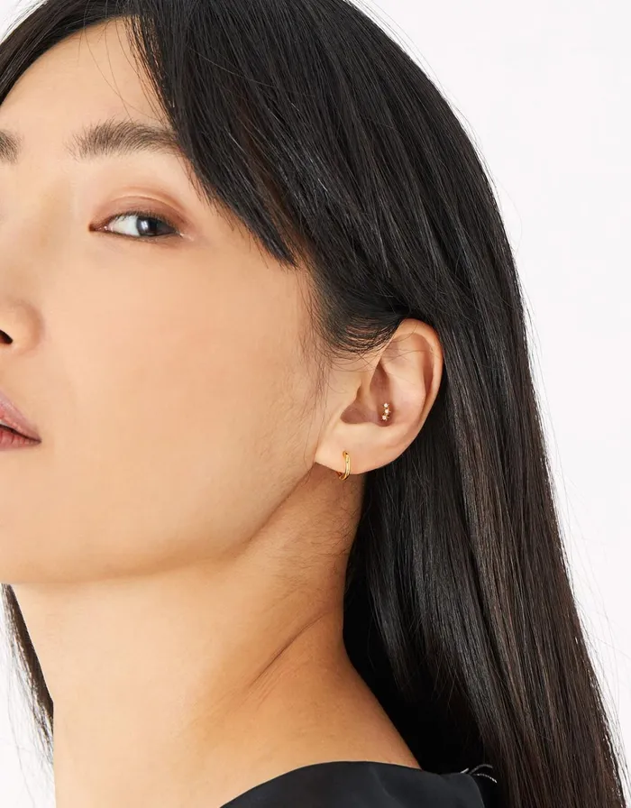 Accessorize GoldPlated Celestial Stud And Hoop Set Women Earrings