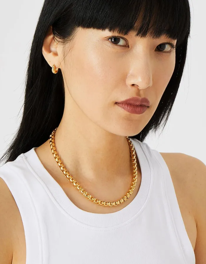 Accessorize GoldPlated Chunky Beltcher Chain Necklace Women Necklaces