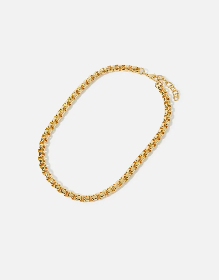 Accessorize GoldPlated Chunky Beltcher Chain Necklace Women Necklaces