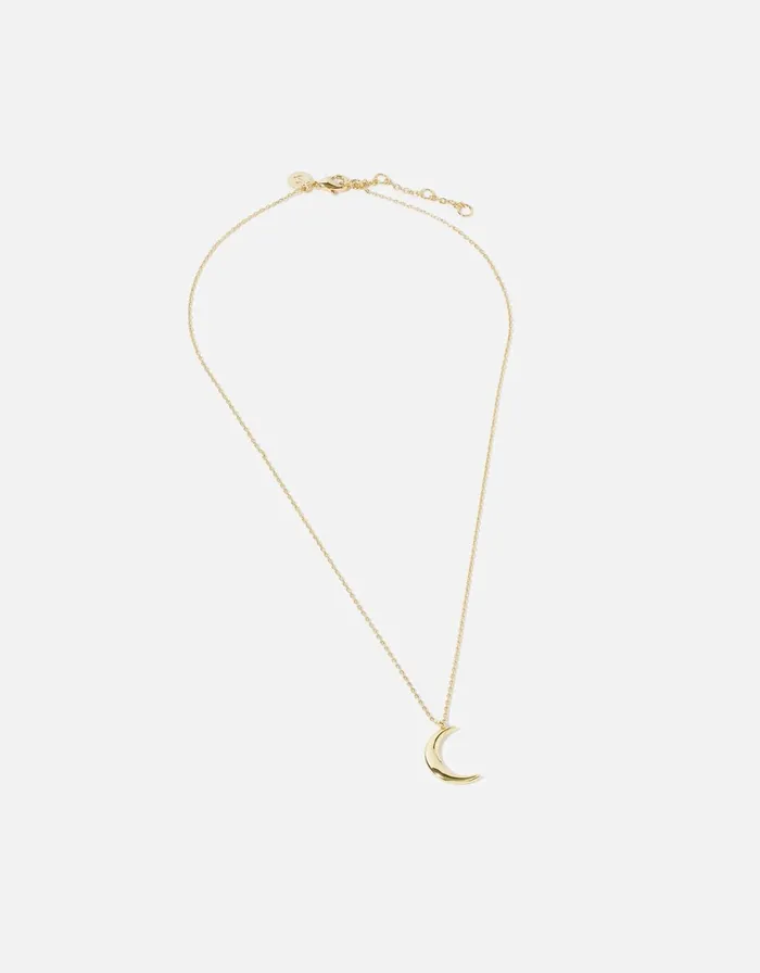 Accessorize GoldPlated Crescent Moon Pendant Necklace Women Necklaces