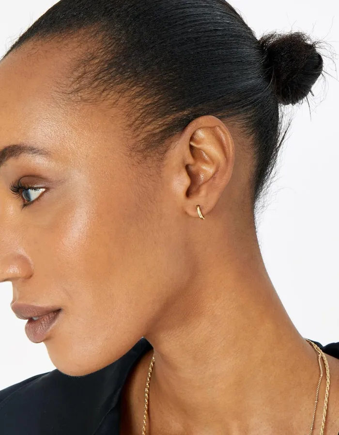 Accessorize GoldPlated Crossover Hoop Set Women Earrings