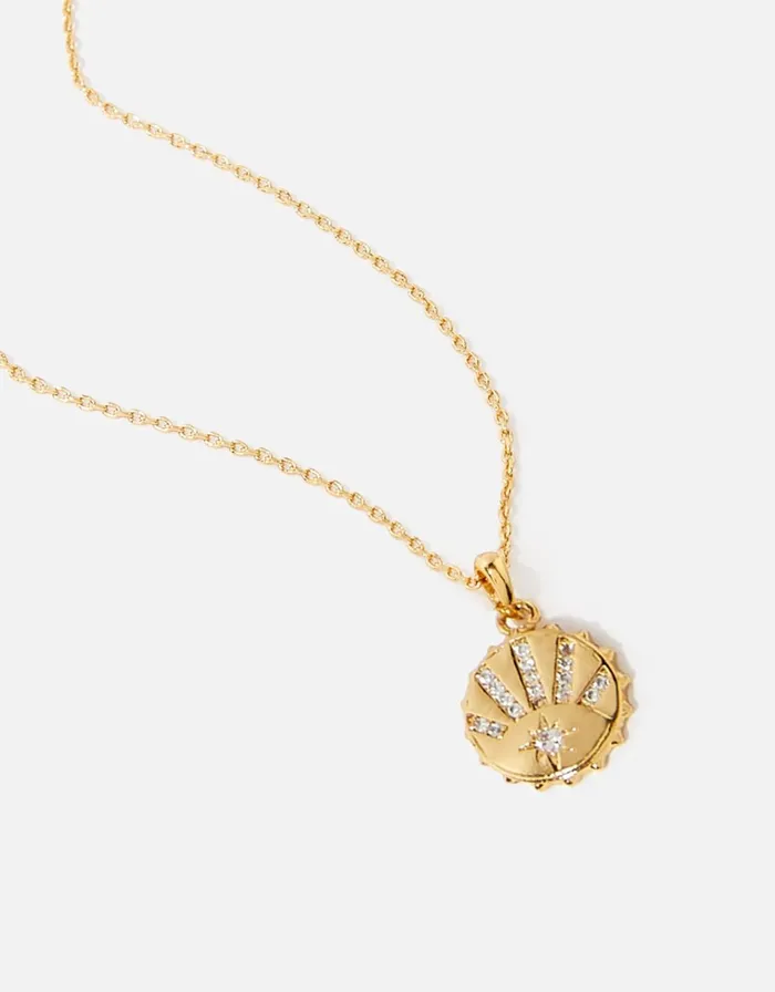 Accessorize GoldPlated Eye Pendant Necklace Women Necklaces