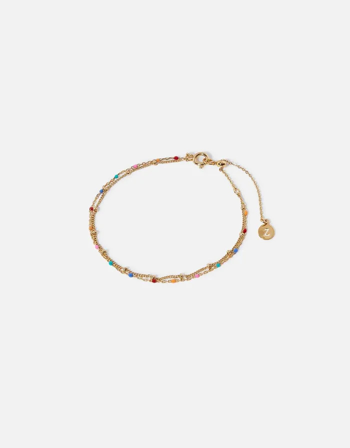 Accessorize GoldPlated Rainbow Enamel Slider Bracelet Women Bracelets