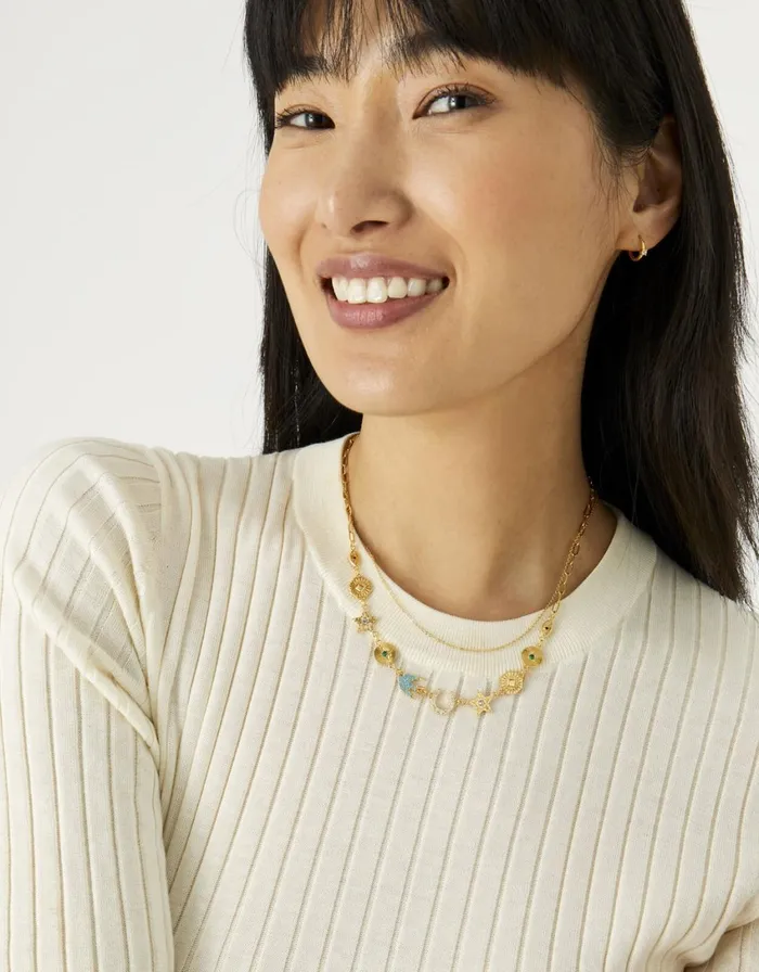 Accessorize GoldPlated Vintage Swallow Charm Collar Necklace Women Necklaces