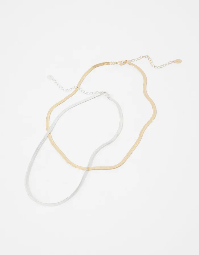Accessorize Layered Snake Chain Necklace Women Necklaces