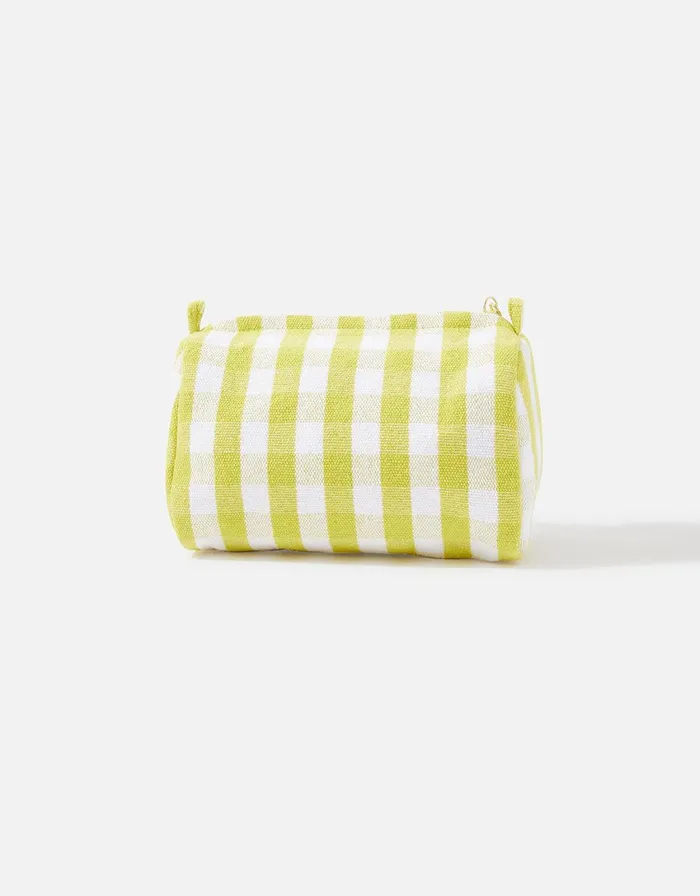 Accessorize Lemon Charm Gingham Washbag Women Travel Bags