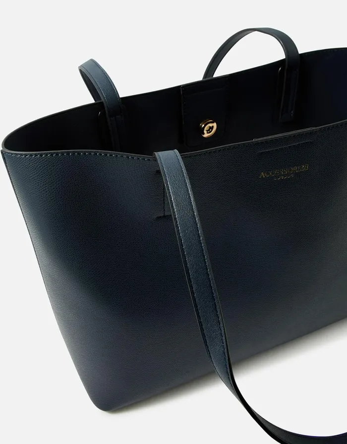 Accessorize Leo Tote Bag Blue Navy Women Vegan Bags Backpacks and Purses