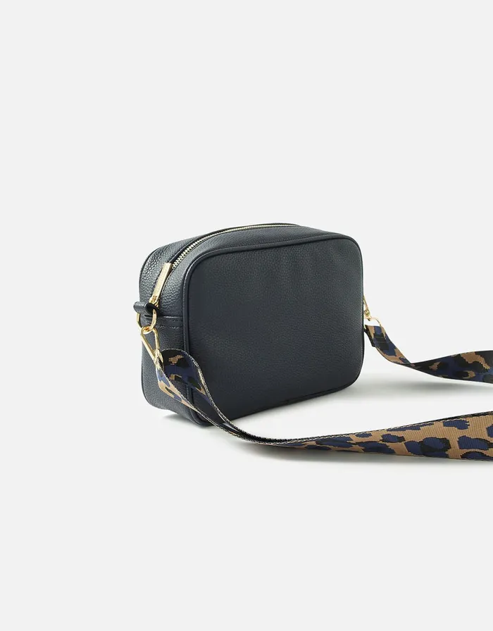 Accessorize Leopard Strap Camera Bag Navy Women CrossBody Bags