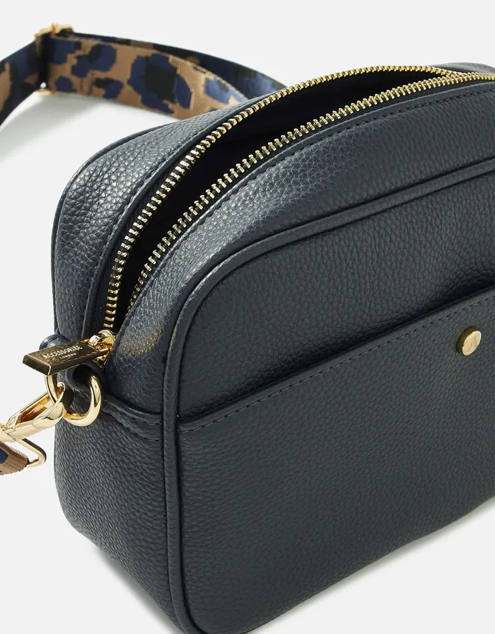 Accessorize Leopard Strap Camera Bag Navy Women CrossBody Bags