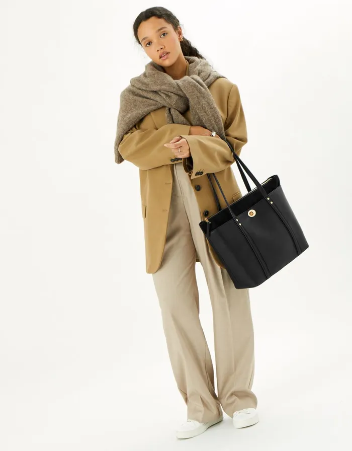 Accessorize Maddox Tote Bag Black Women Vegan Bags Backpacks and Purses