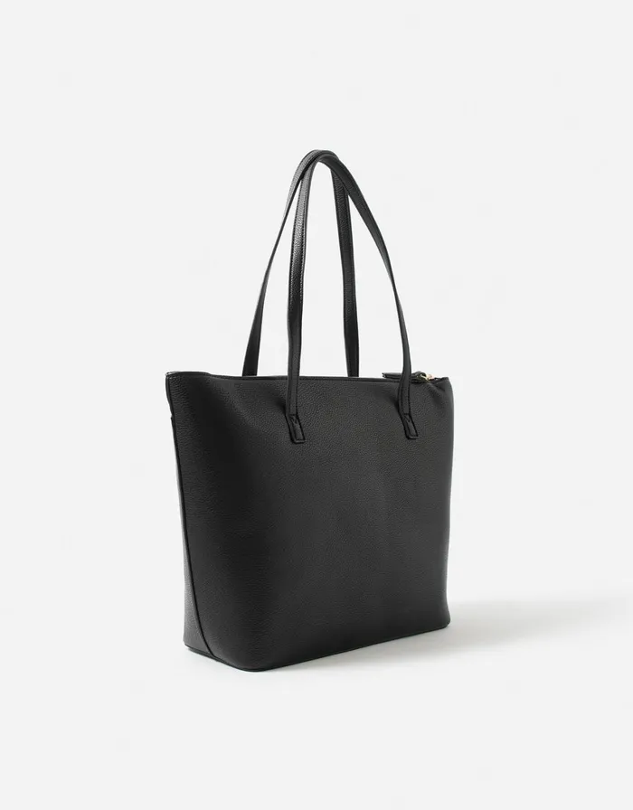 Accessorize Maddox Tote Bag Black Women Vegan Bags Backpacks and Purses