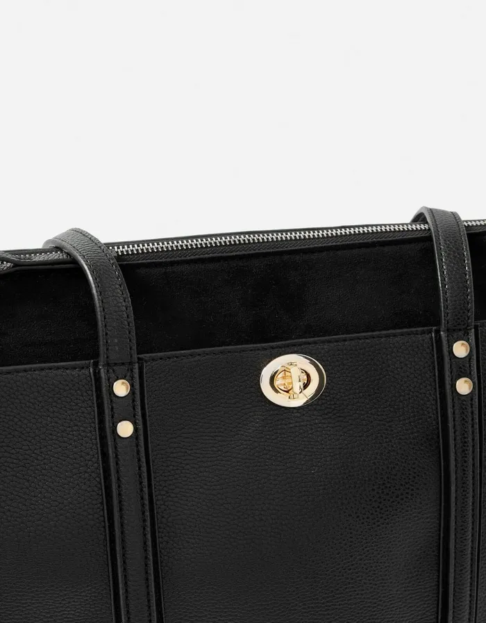 Accessorize Maddox Tote Bag Black Women Vegan Bags Backpacks and Purses