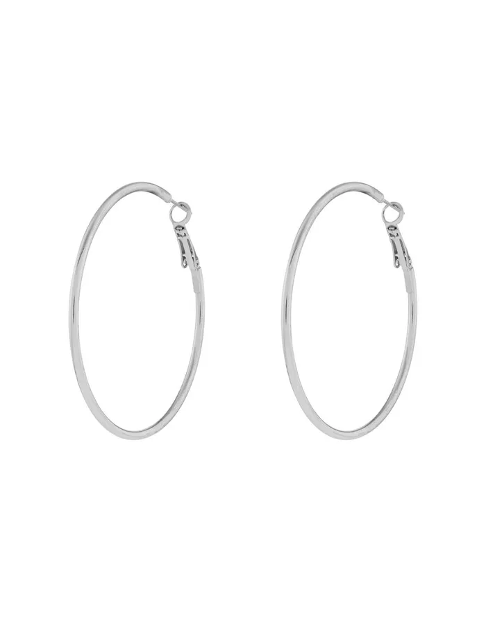 Accessorize Medium Simple Hoop Earrings Silver Silver Women Earrings