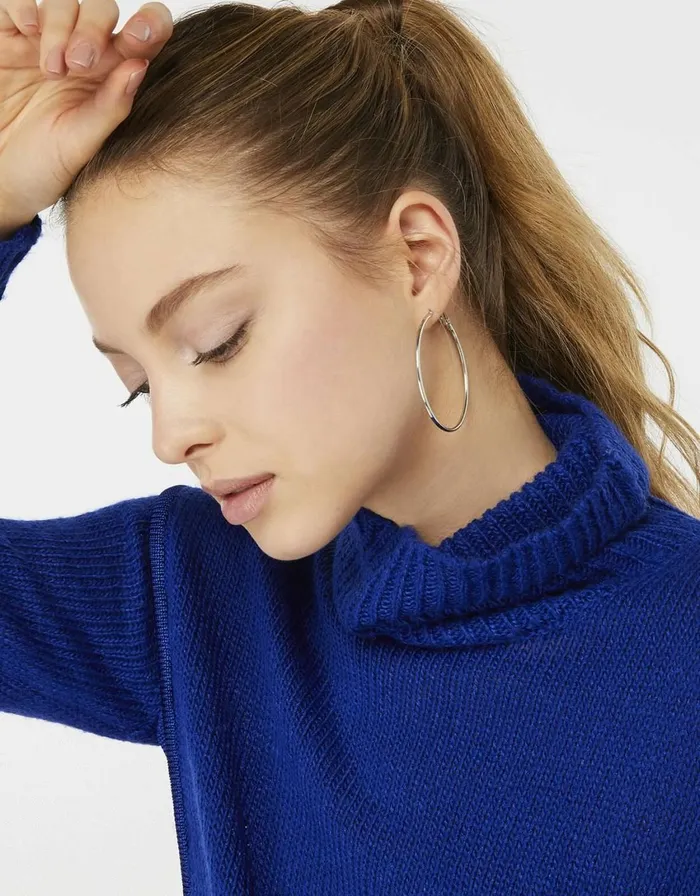 Accessorize Medium Simple Hoop Earrings Silver Silver Women Earrings