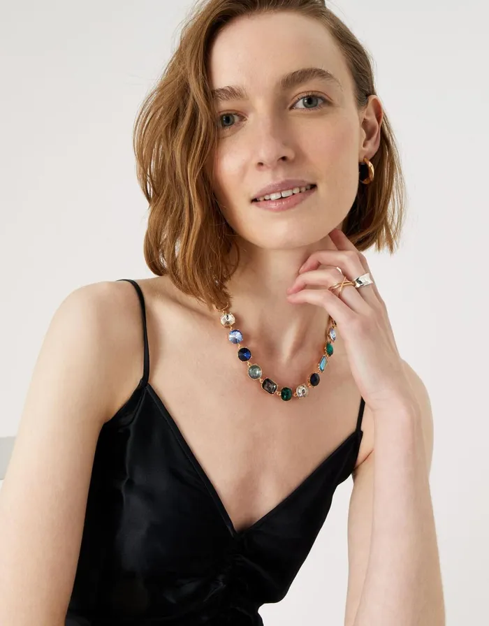 Accessorize Mixed Shape Crystal Necklace Women Necklaces