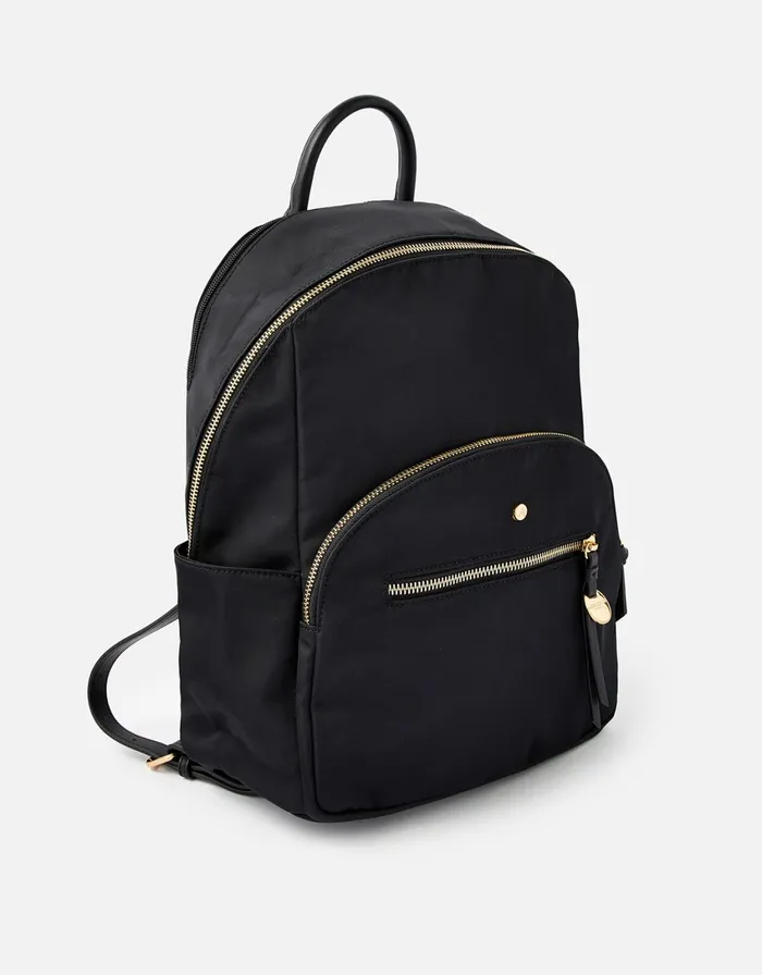 Accessorize Nell Nylon Backpack Black Women Backpacks
