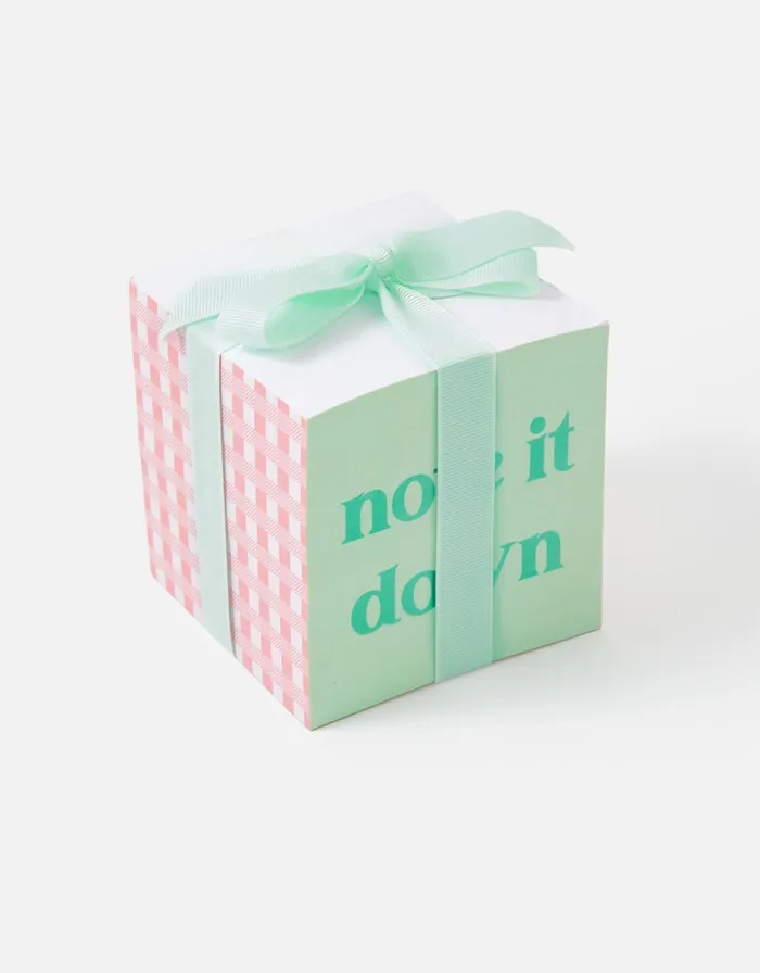 Accessorize Note It Down Gingham Memo Pad Women Stationery
