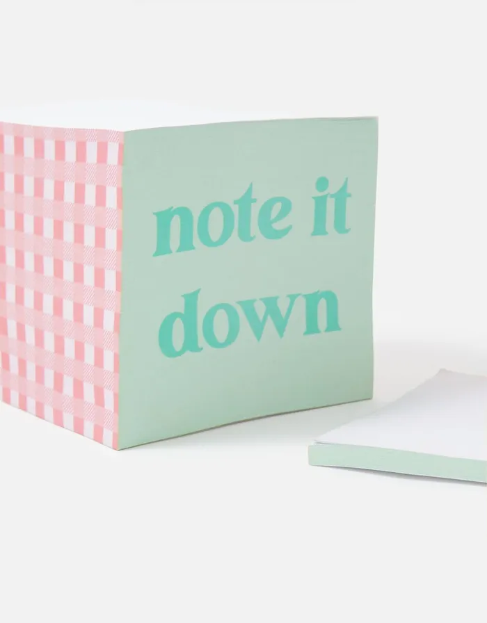 Accessorize Note It Down Gingham Memo Pad Women Stationery