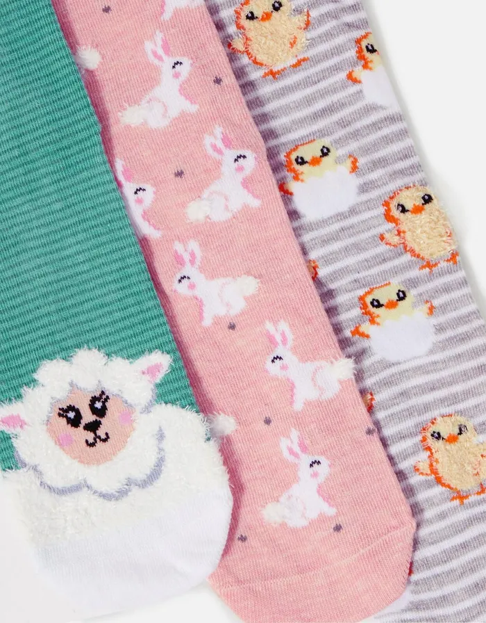 Accessorize Novelty Easter Sock Set Multi Brightsmulti Women Socks and Tights