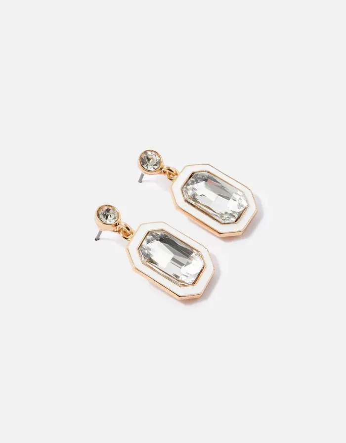 Accessorize Pastel Pop Enamel Crystal Short Drop Earrings Women Earrings