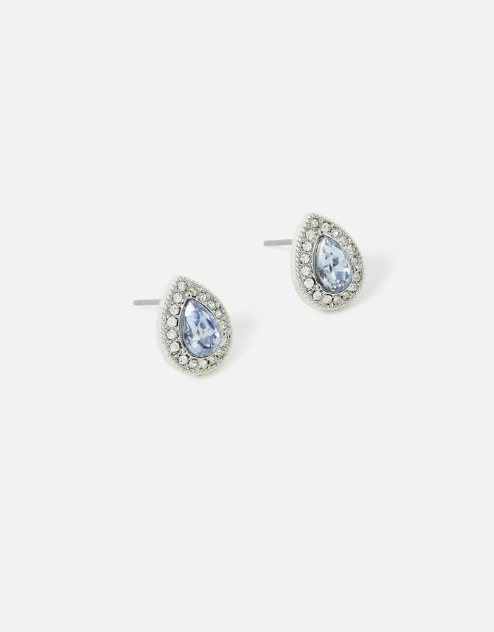 Accessorize Pear Crystal Stud Earrings Women Earrings
