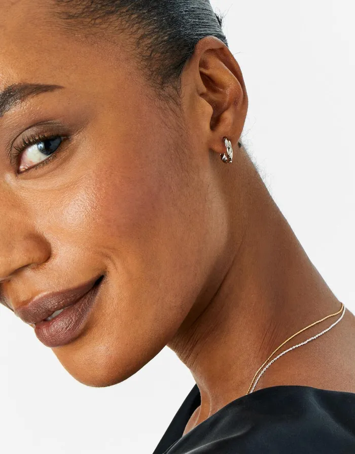 Accessorize PlatinumPlated Twisted Hoop Set Women Earrings