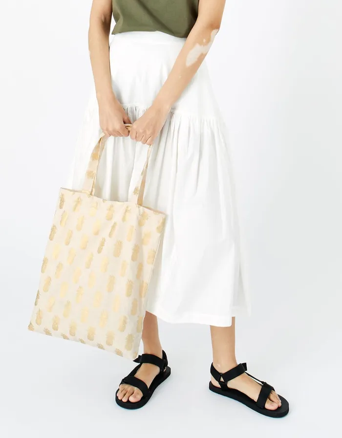 Accessorize Printed Shopper Tote Bag Natural Natural Women Tote and Shopper Bags