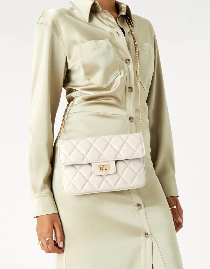 Accessorize Quilted Clutch Bag Cream Cream Women Clutch Bags