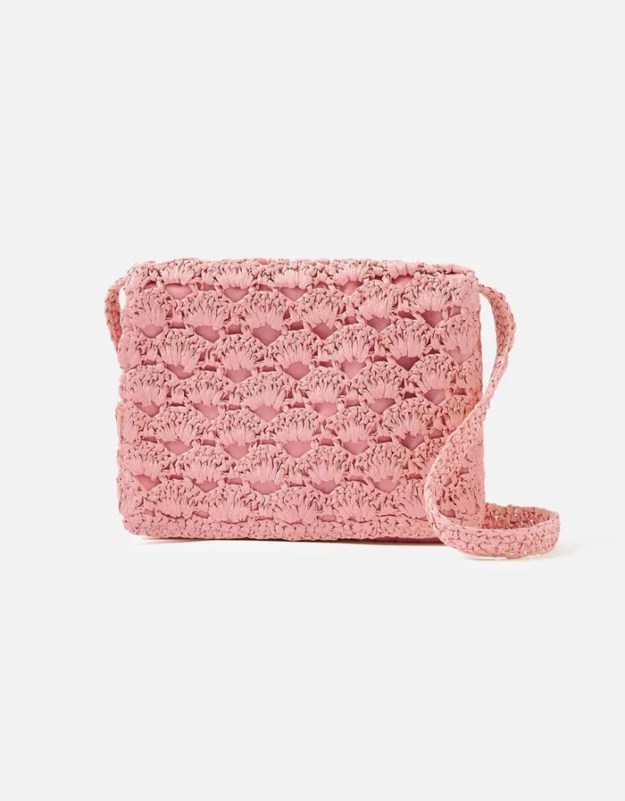 Accessorize Rae Scallop CrossBody Bag Orange Coral Women Beach Bags