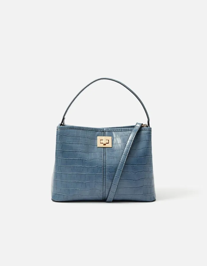 Accessorize Rosie Handheld Bag Blue Blue Women Top Handle Bags