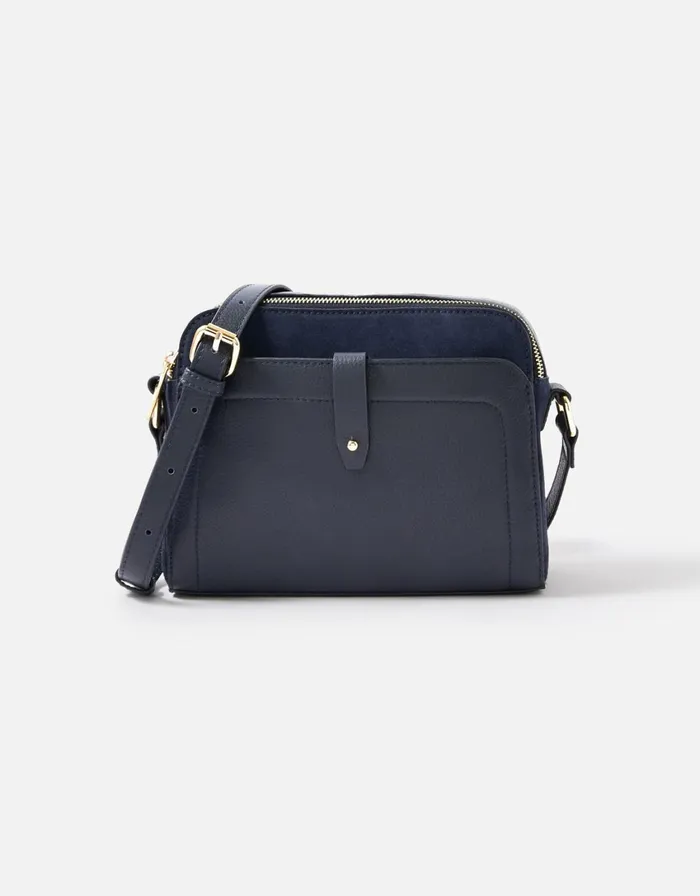 Accessorize Sarah Zip Leather CrossBody Bag Women Leather Bags